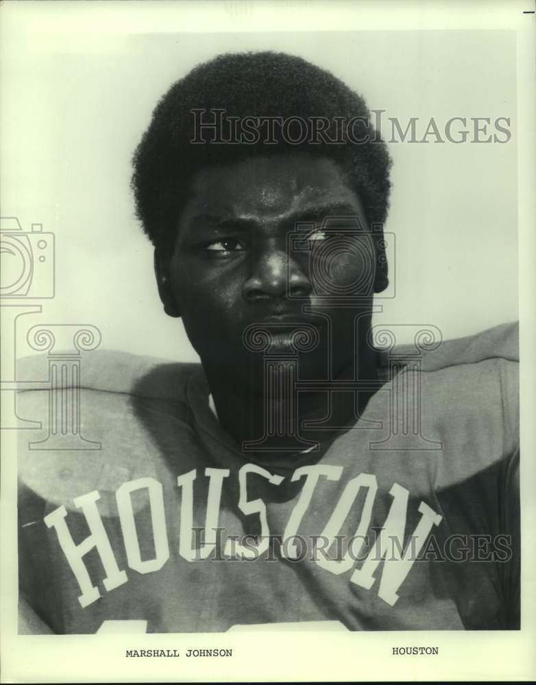 Press Photo University of Houston Football Player Marshall Johnson - sas19707- Historic Images