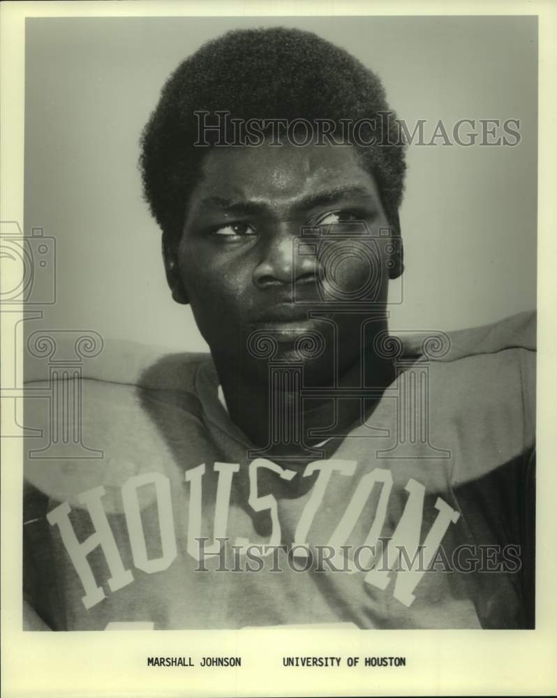 Press Photo University of Houston Football Player Marshall Johnson - sas19709- Historic Images