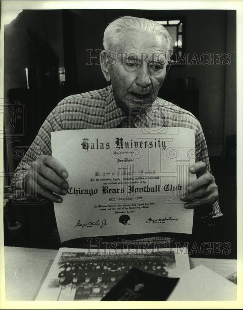 1987 Press Photo Former Chicago Bears Football Player Roy White - sas19842- Historic Images