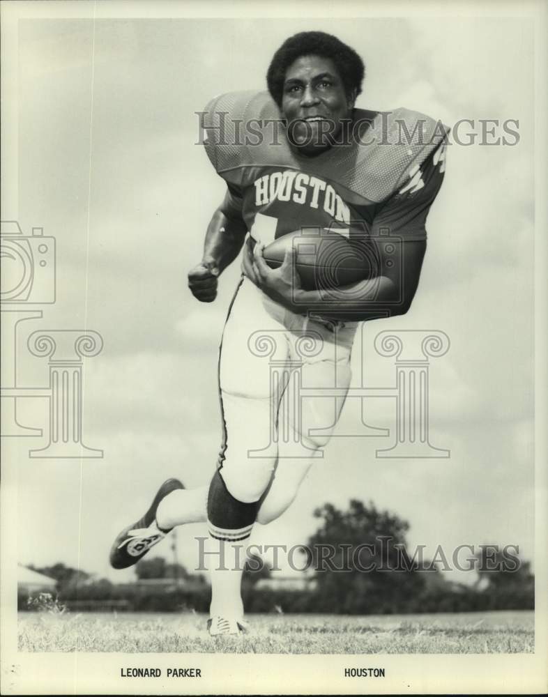 Press Photo University of Houston Football Player Leonard Parker - sas19890- Historic Images