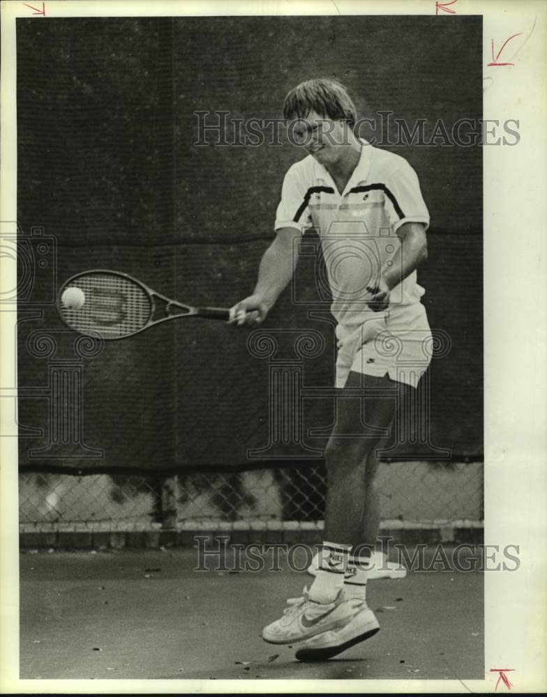 1984 Press Photo Trinity University Tennis Player Tomm Warneke - sas19899- Historic Images