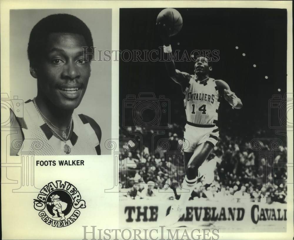 Press Photo Cleveland Cavaliers Basketball Player Foots Walker Shoots a Lay-Up- Historic Images