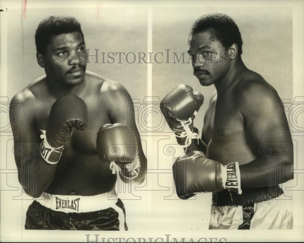 1977 Press Photo Heavyweight Boxers Jimmy Young &amp; Jody Ballard - sas20016- Historic Images