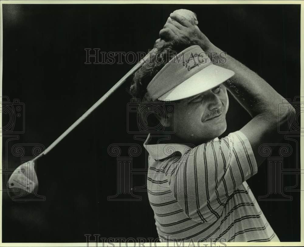 1986 Press Photo Golfer Mike Wysong Hits a Drive on Hole #2 - sas20057- Historic Images