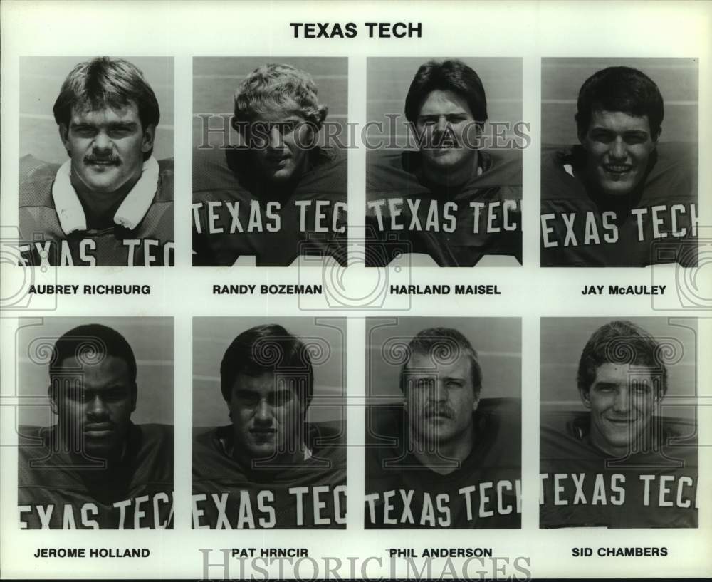 Press Photo Texas Tech Football Team Members - sas20097- Historic Images