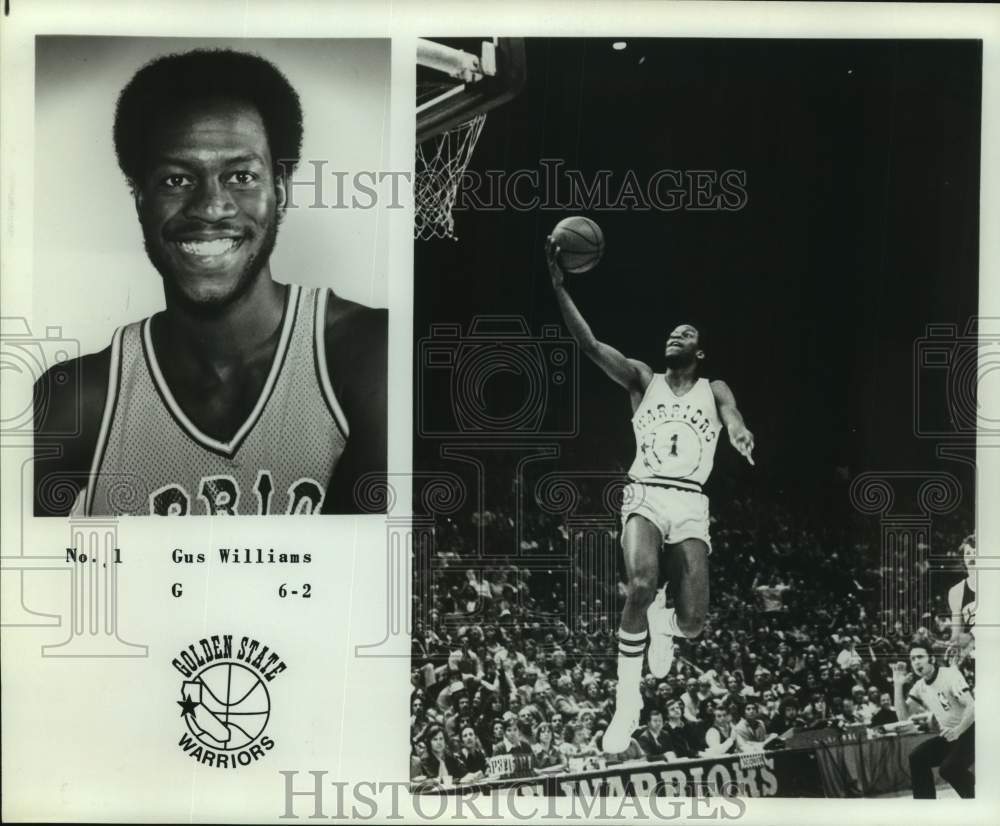 Press Photo Golden State Warriors Basketball Player Gus Williams Takes a Lay-Up- Historic Images