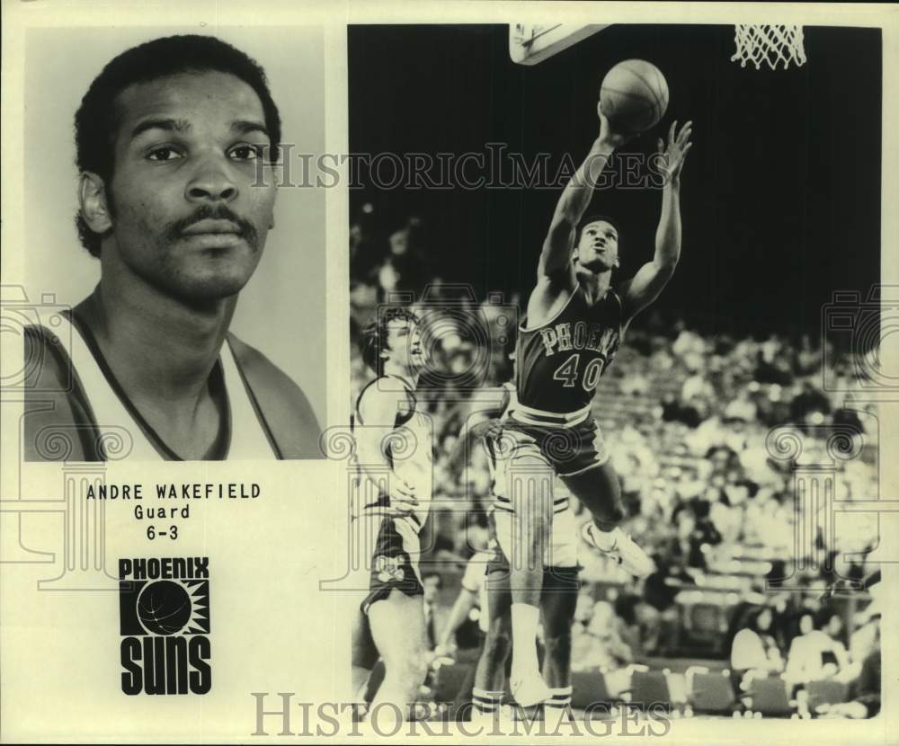 Press Photo Phoenix Suns Basketball Player Andre Wakefield Takes a Shot- Historic Images