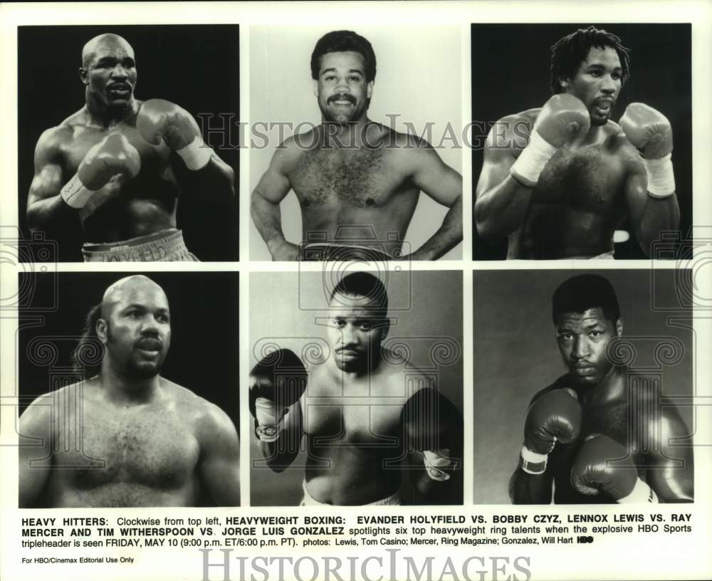 Press Photo Heavyweight Boxers Featured in HBO Tripleheader - sas20144- Historic Images