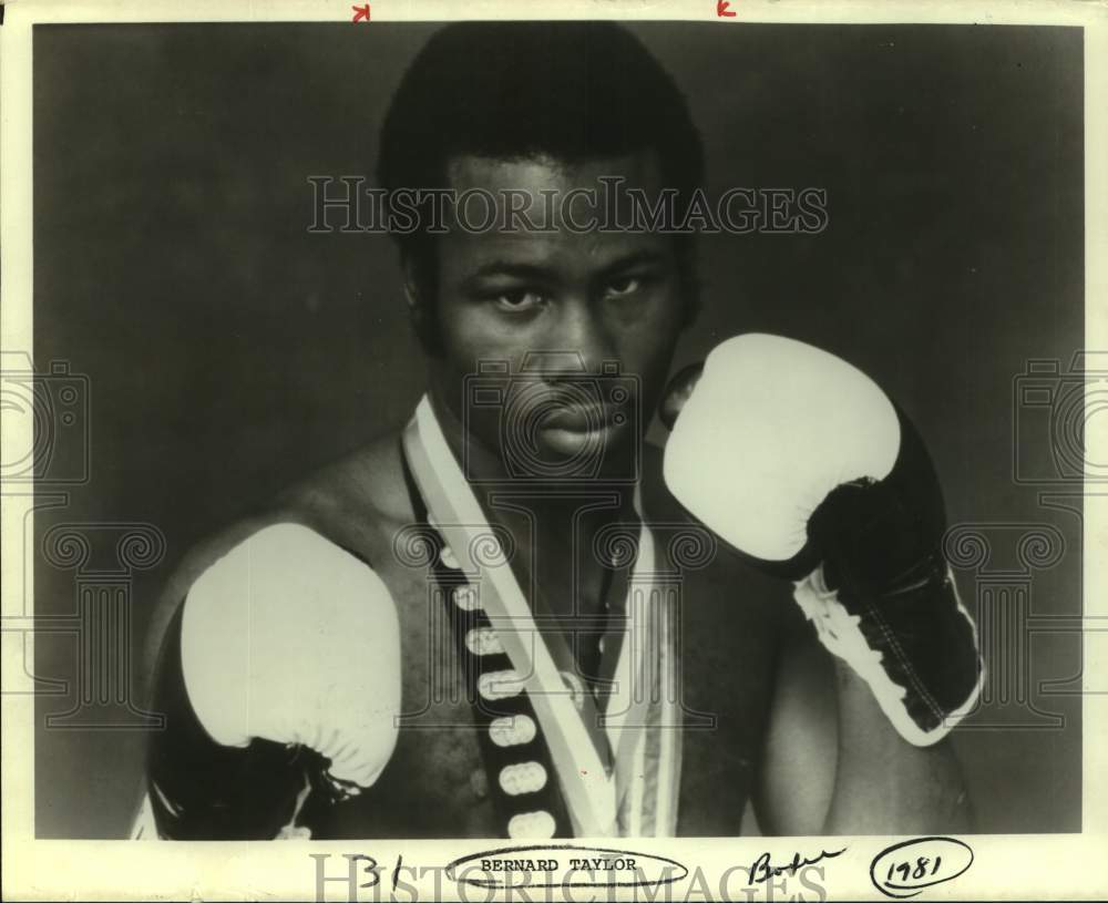 1981 Press Photo Boxer Bernard Taylor - sas20163- Historic Images