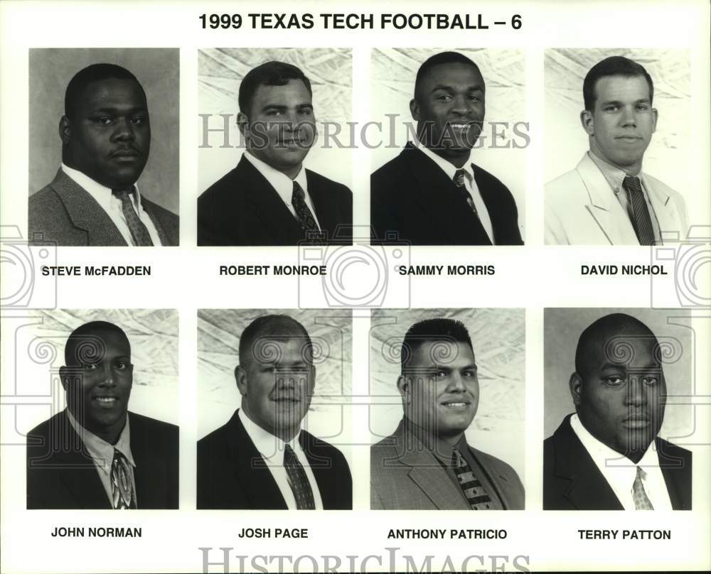 1999 Press Photo Texas Tech Football Team Members - sas20216- Historic Images