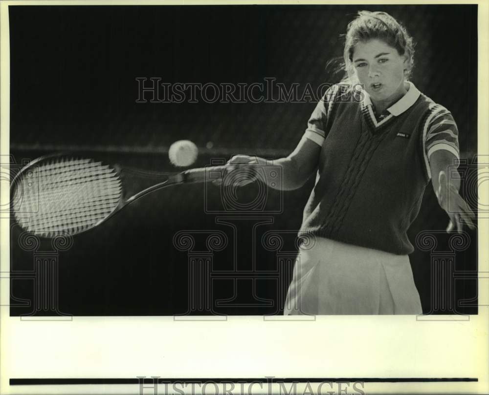 1987 Press Photo University of Texas San Antonio Tennis Player Eve Zimmerman- Historic Images