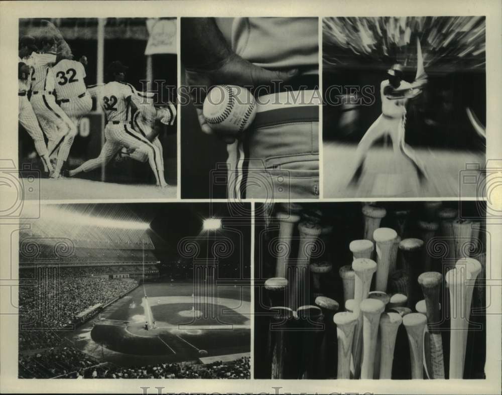 Press Photo ABC Advertises World Series Baseball Coverage With Scenes From MLB- Historic Images