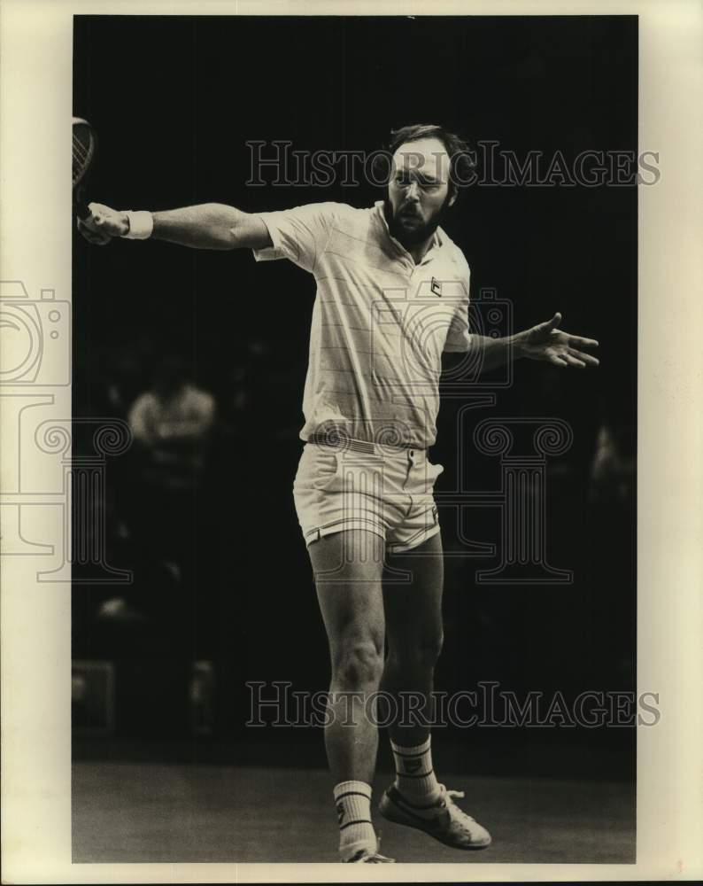 Press Photo Tennis Player Sherwood Stewart Swings Racquet - sas20373- Historic Images