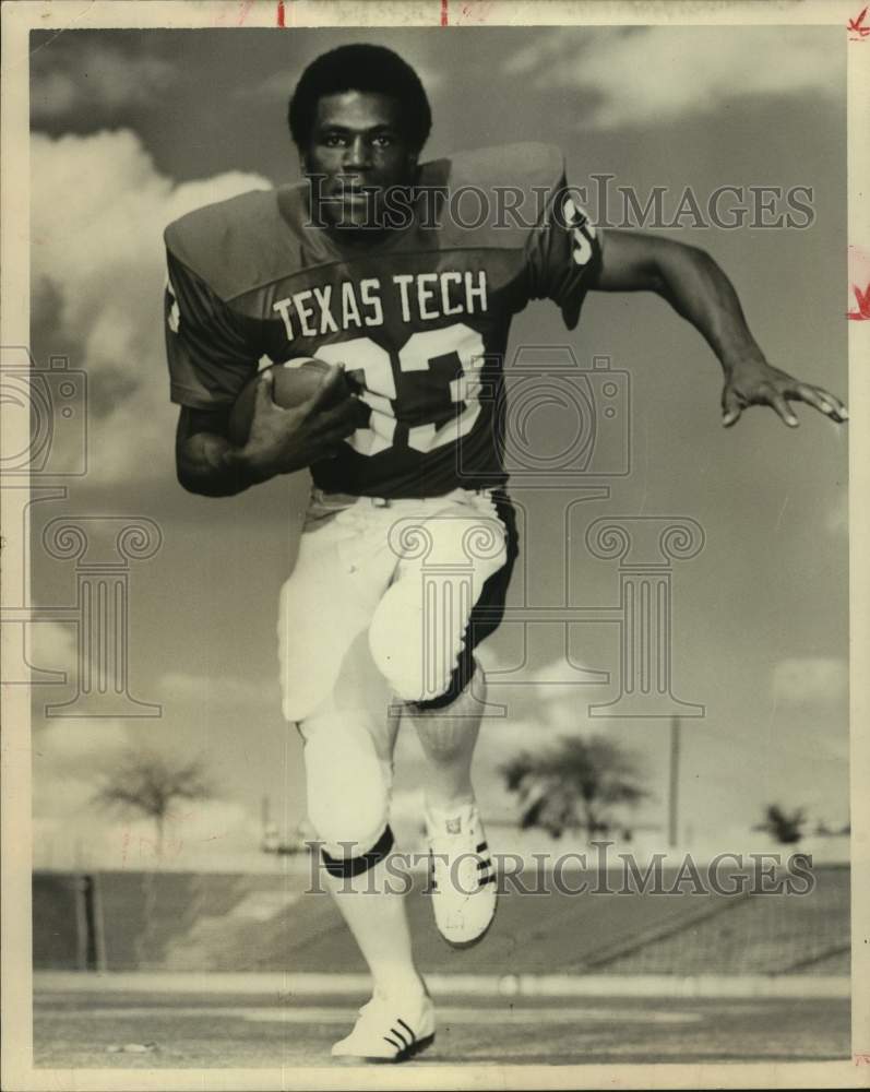 1978 Press Photo Texas Tech Football Player Billy Taylor Runs Ball - sas20388- Historic Images