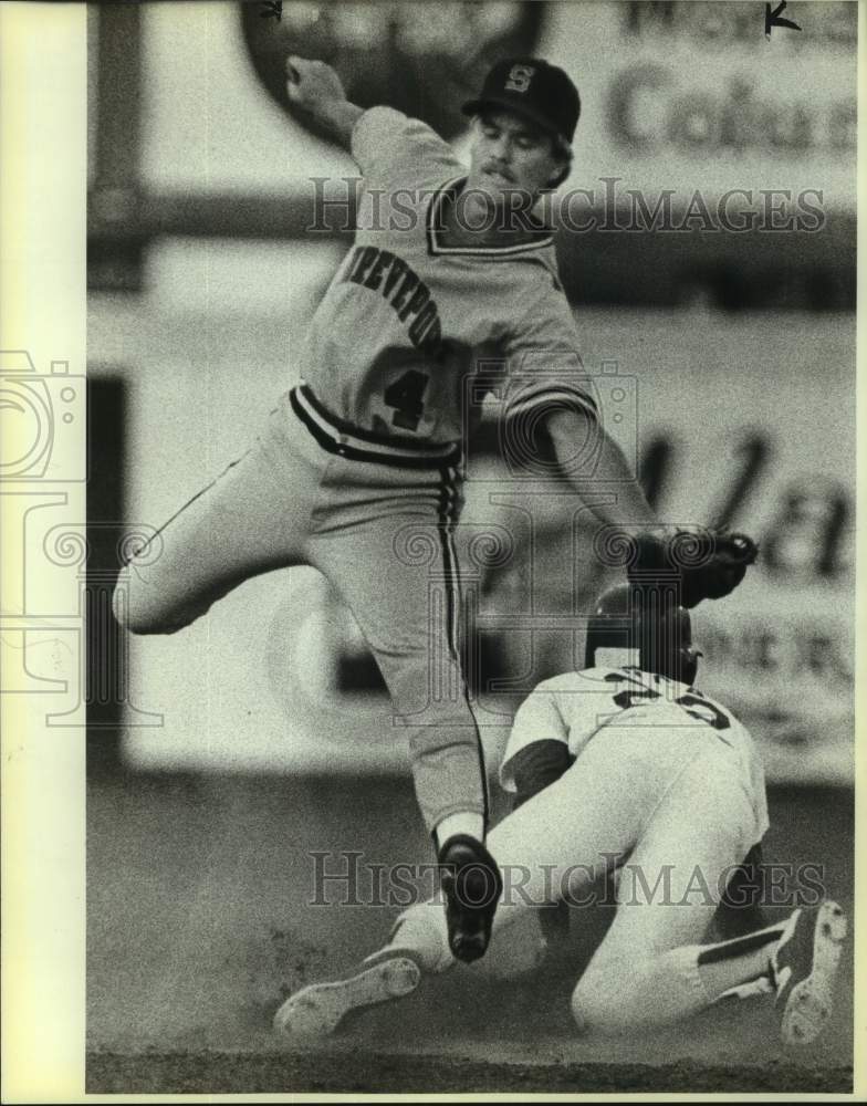 1984 Press Photo Shreveport Captains & San Antonio Dodgers Play Baseball- Historic Images