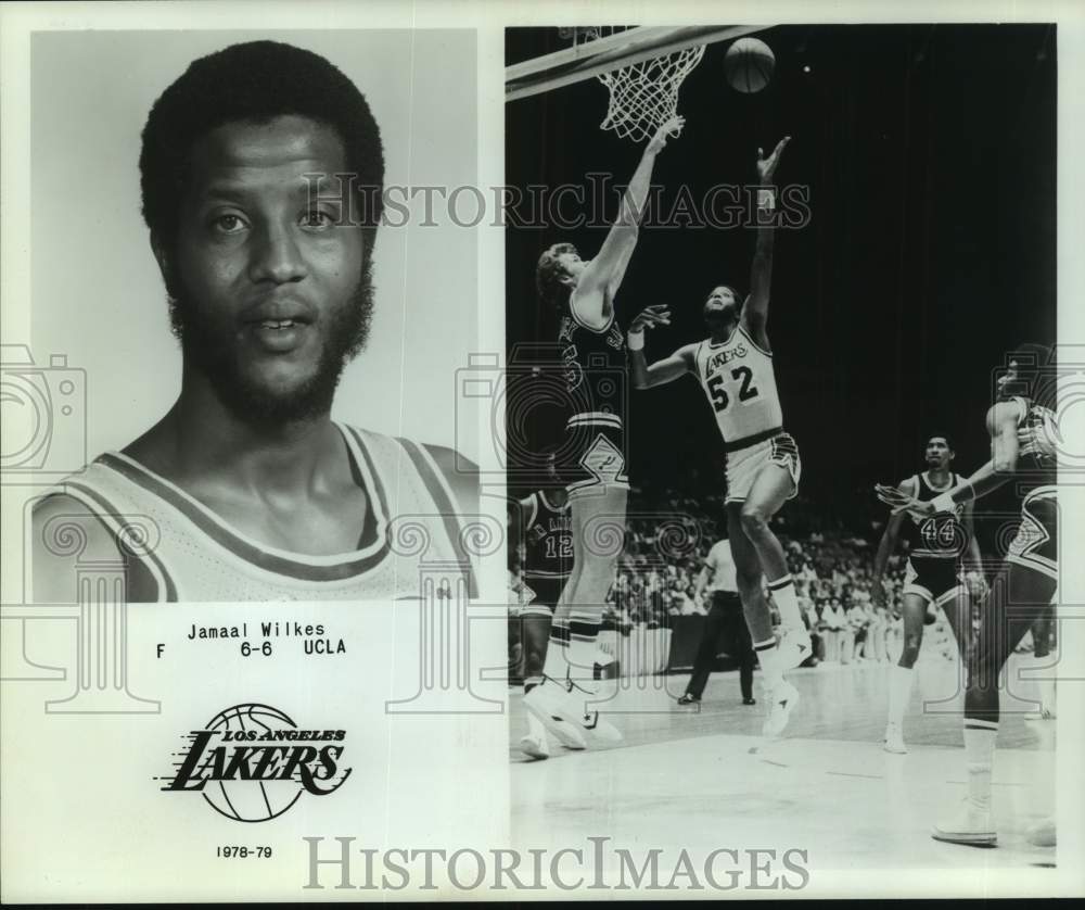 1978 Press Photo Los Angeles Lakers Basketball Player Jamaal Wilkes Shoots- Historic Images