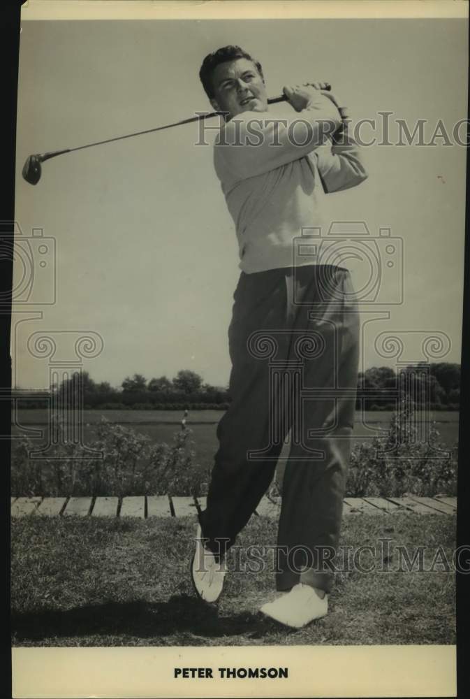 Press Photo Golfer Peter Thomson Watches Shot - sas20961- Historic Images