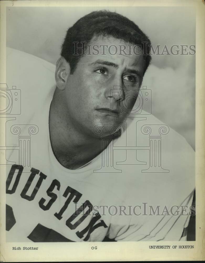 Press Photo University of Houston Football Player Rich Stotter - sas21894- Historic Images