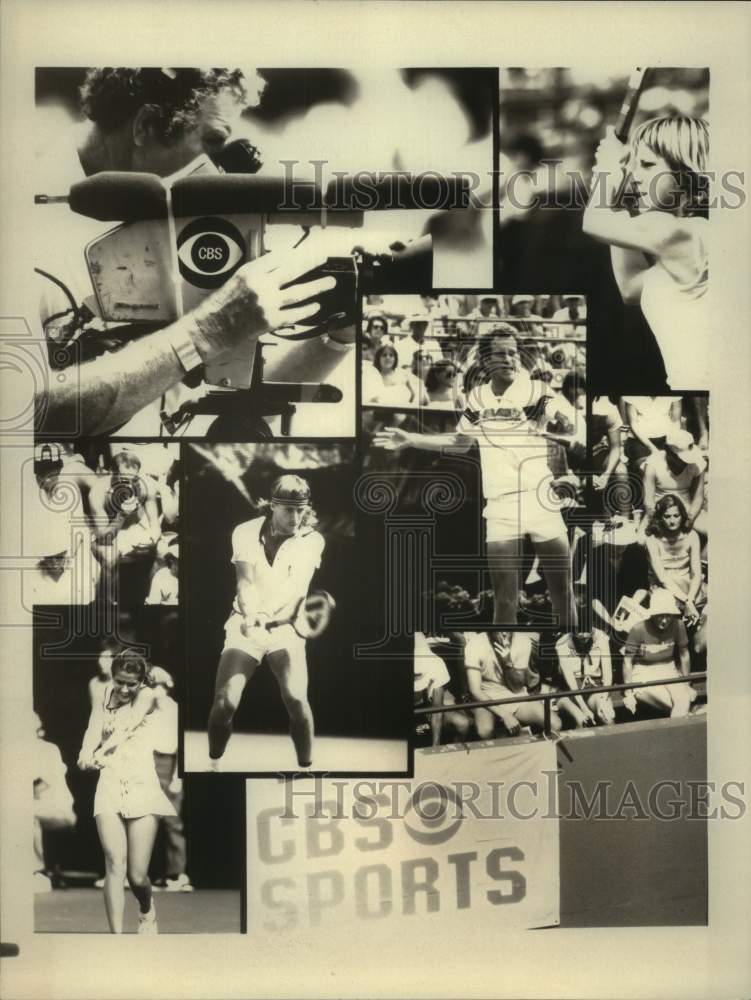 1981 Press Photo CBS Sports US Open Championship Tennis Coverage Photo Montage- Historic Images