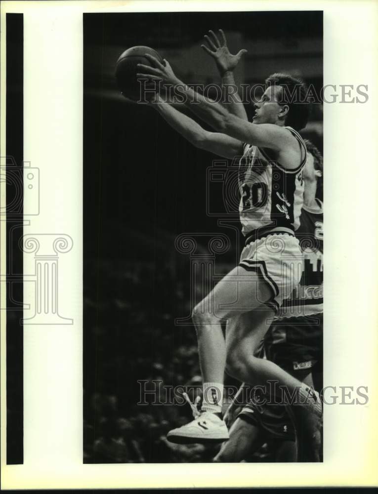 1987 Press Photo San Antonio Spurs &amp; Denver Nuggets Play Basketball - sas21913- Historic Images