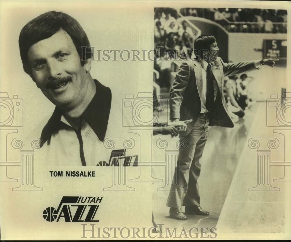 Press Photo Utah Jazz Basketball Coach Tom Nissalke on Sideline - sas21927- Historic Images