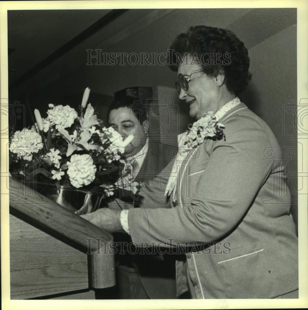 1984 Press Photo Raul Jimenez Sr. & Lila Cockrell at Hilton Hotel - sas22066- Historic Images