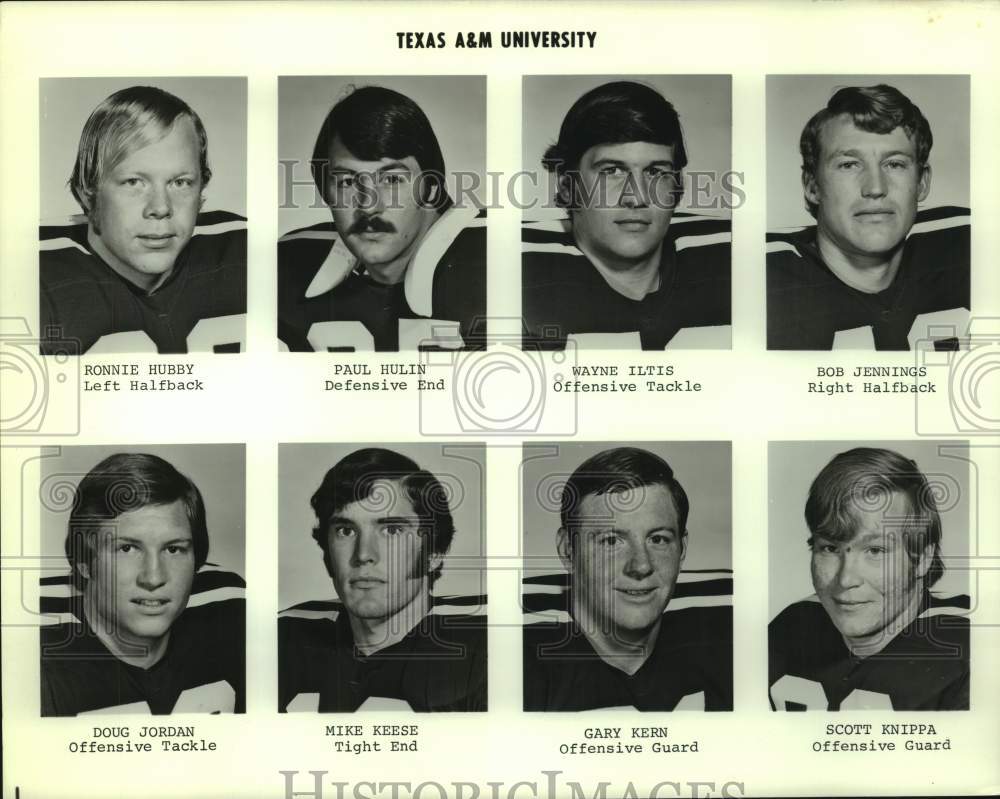 Press Photo Texas A&amp;M University College Football Team Member Portraits- Historic Images