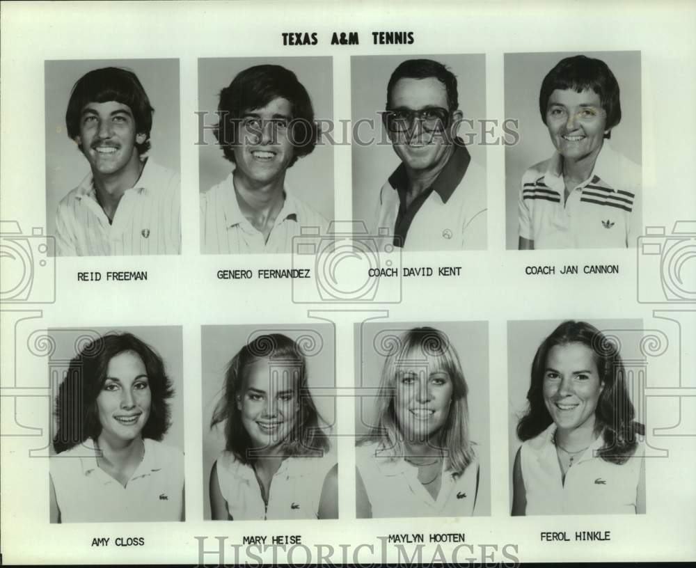 Press Photo Texas A&amp;M University Tennis Team Member Portraits - sas22121- Historic Images
