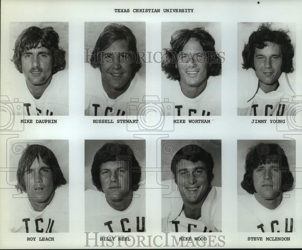 Press Photo Texas Christian University Football Team Member Portraits- Historic Images