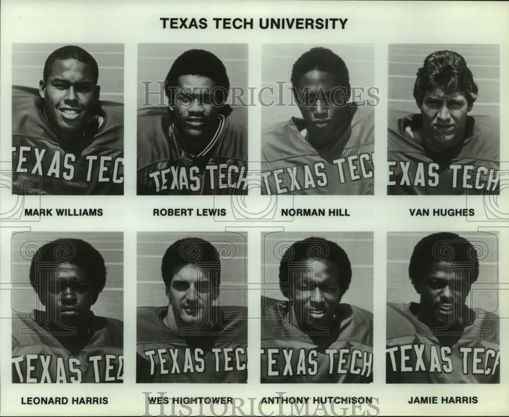 Press Photo Texas Tech University Football Team Member Portraits - sas22133- Historic Images