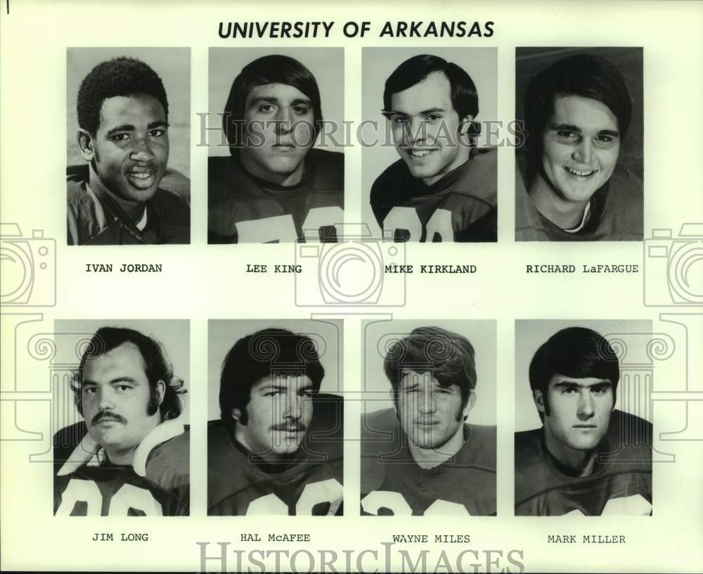 Press Photo University of Arkansas Football Team Member Portraits - sas22186- Historic Images