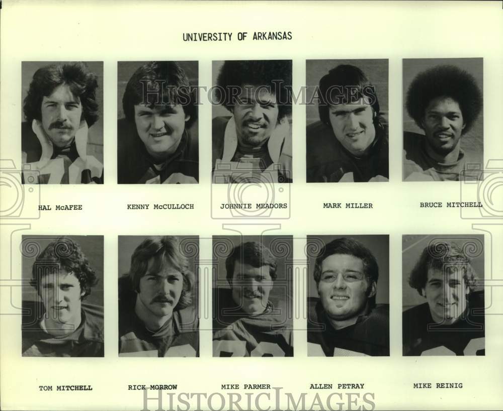Press Photo University of Arkansas Football Team Member Portraits - sas22194- Historic Images