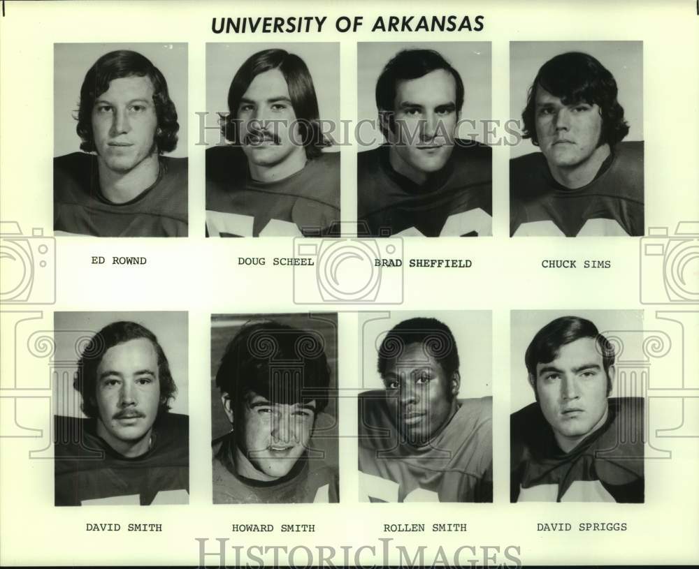 Press Photo University of Arkansas Football Team Member Portraits - sas22204- Historic Images