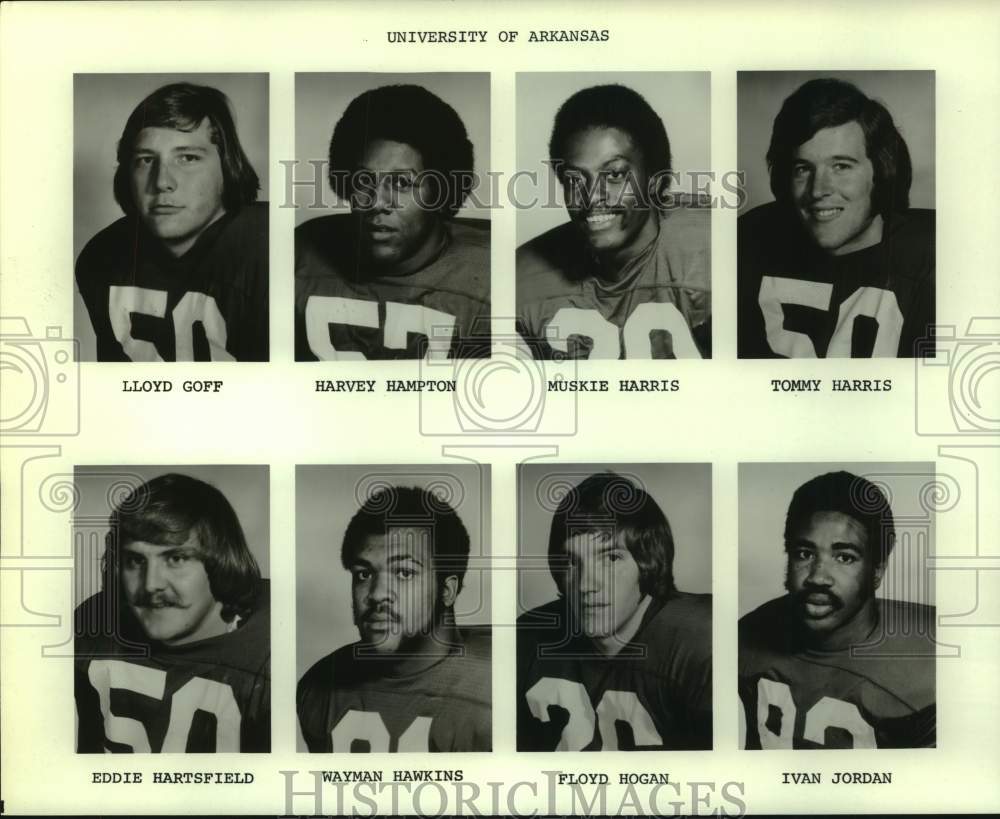 Press Photo University of Arkansas Football Team Member Portraits - sas22212- Historic Images