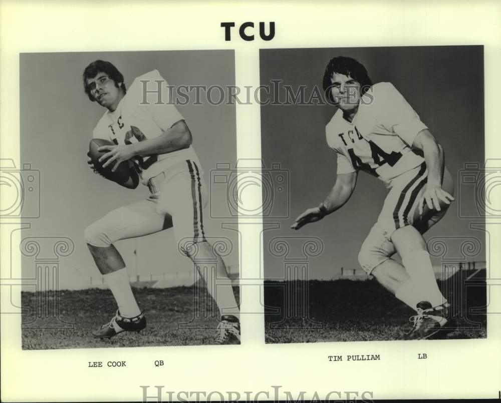 Press Photo Texas Christian University Football Team Member Action Shots- Historic Images