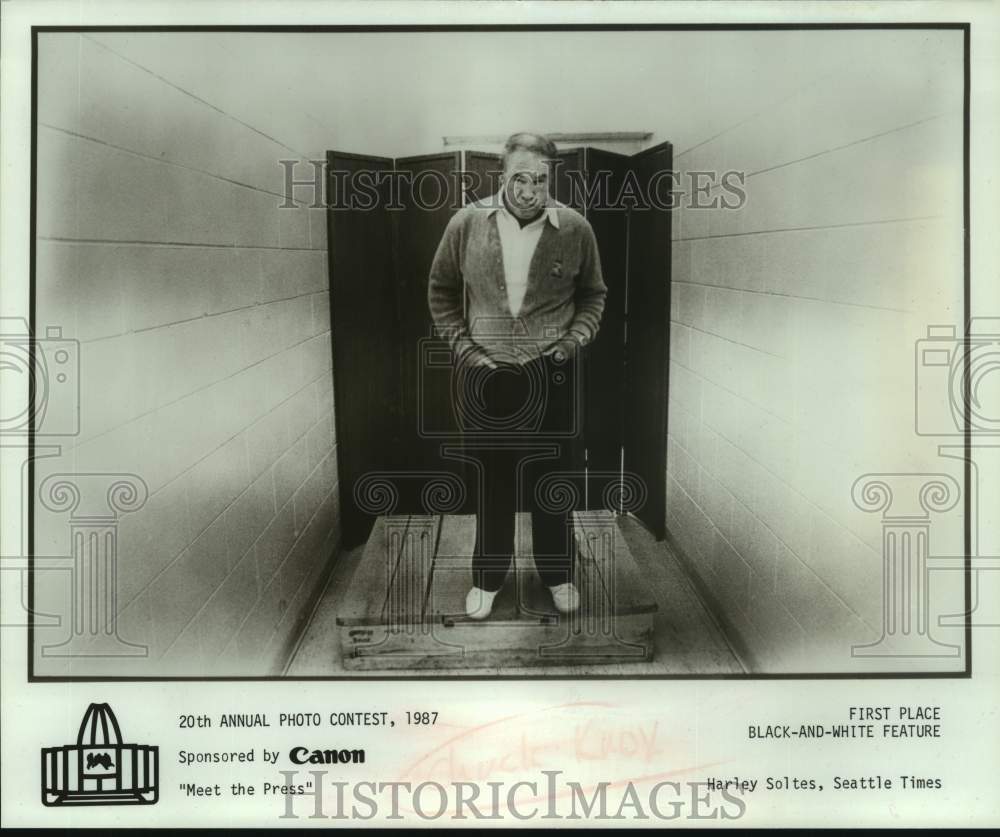 1987 Press Photo Winning Canon Photo Contest Football Portrait - sas22377- Historic Images