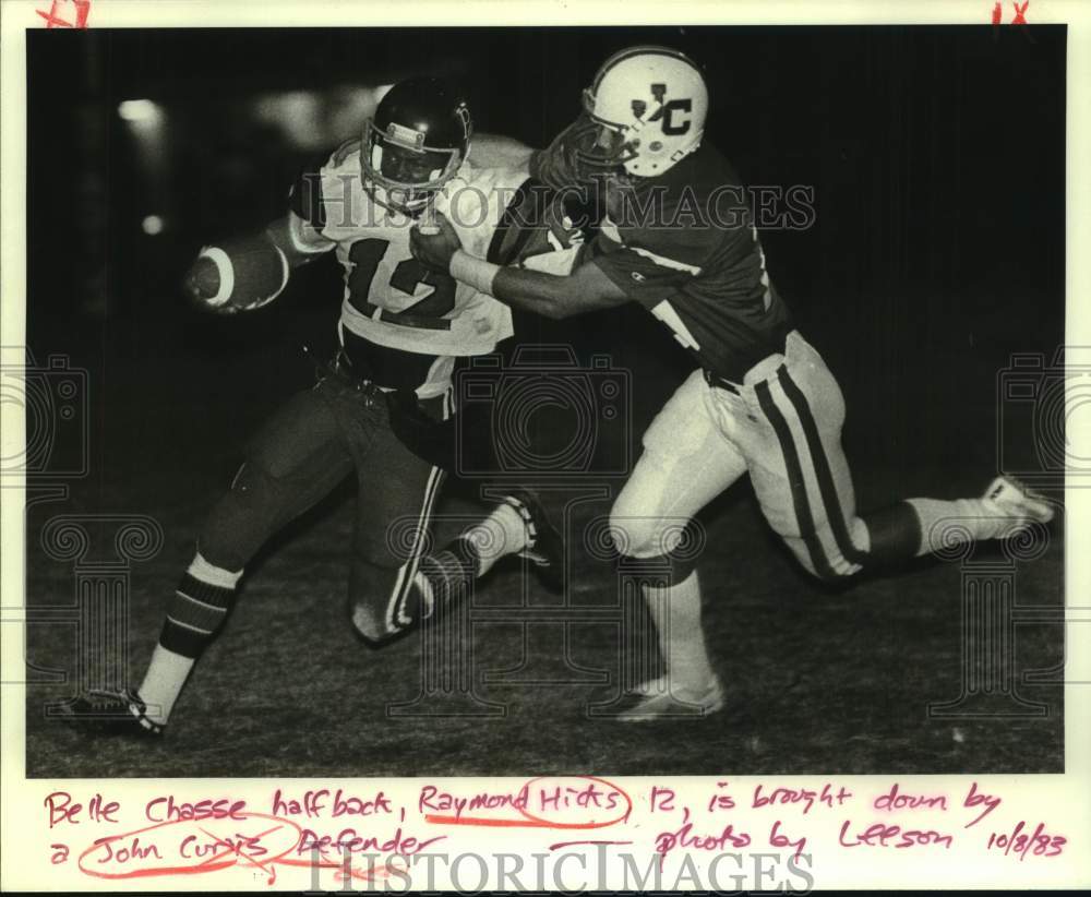 1983 Press Photo John Curtis &amp; Belle Chasse High Schools Play Football- Historic Images