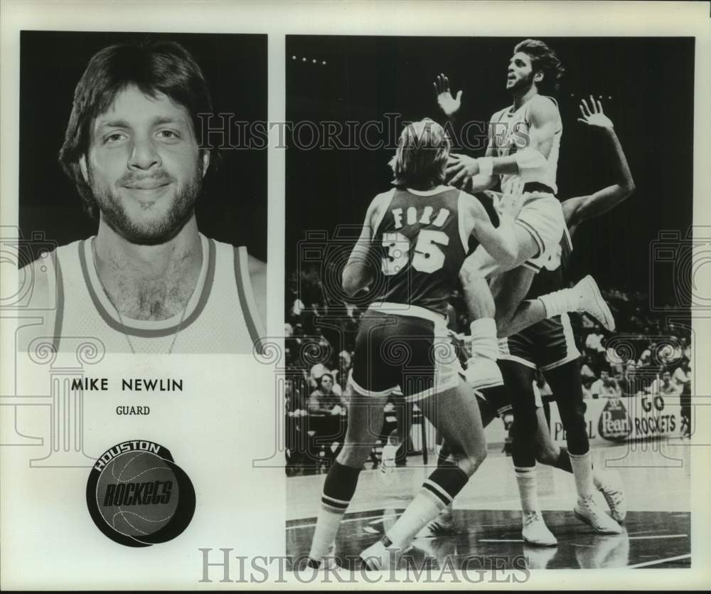 Press Photo Houston Rockets Basketball Player Mike Newlin - sas22560- Historic Images