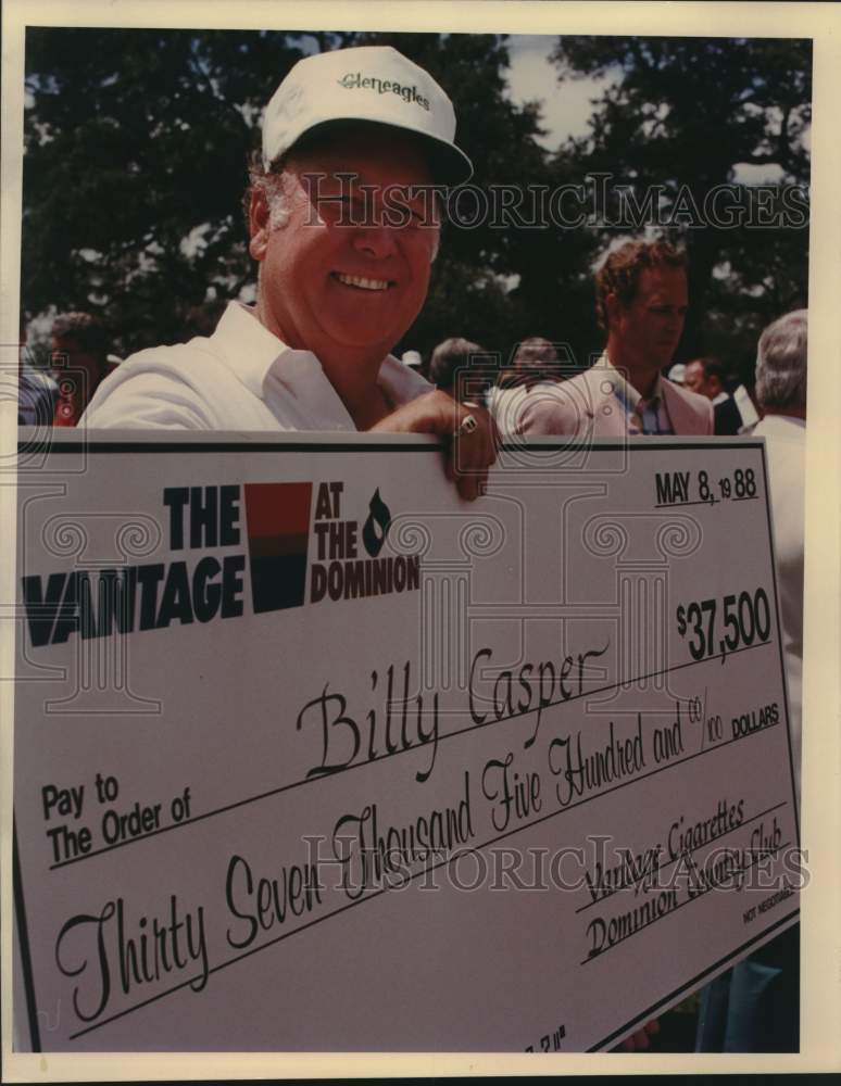 1988 Press Photo Golfer Billy Casper Wins Vantage Senior PGA Tournament- Historic Images