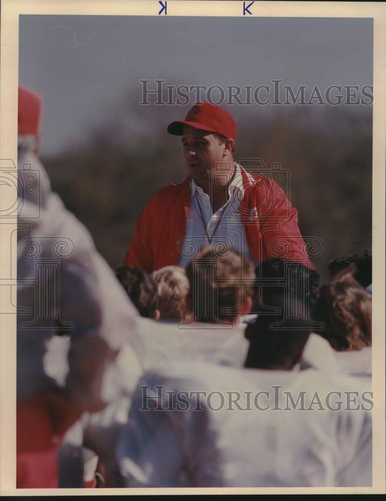 1988 Press Photo Judson High School Football Coach D.W. Rutledge - sas22646- Historic Images