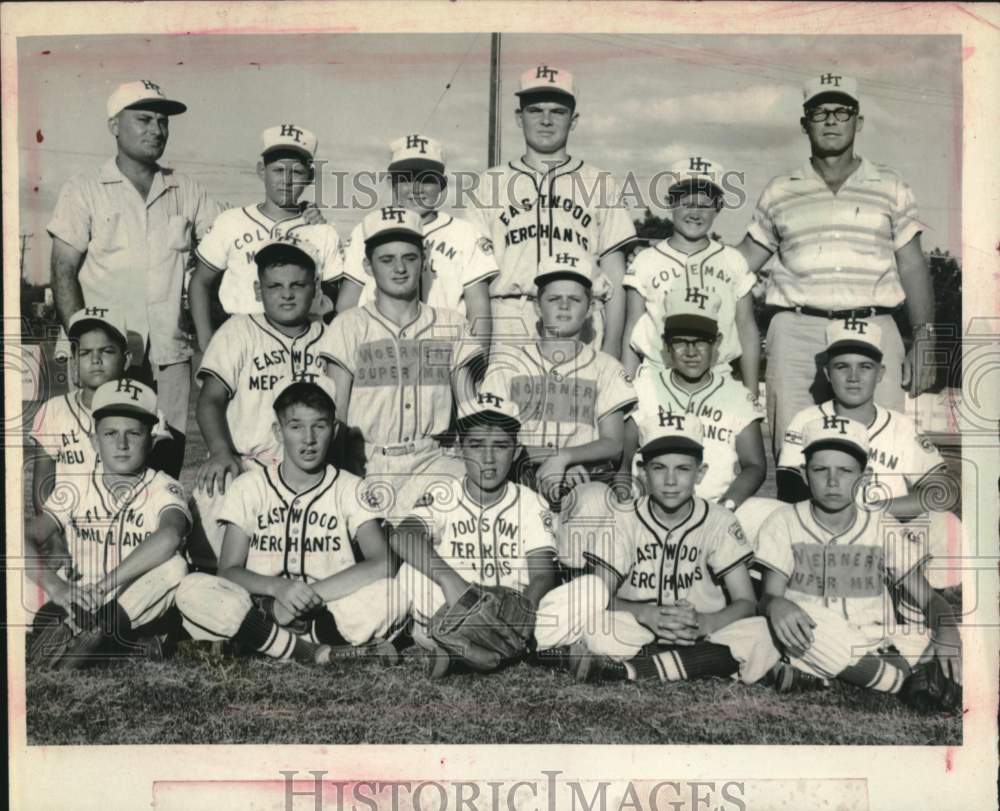 1958 Press Photo Houston Terrace All Stars Little League Baseball Team Portrait- Historic Images