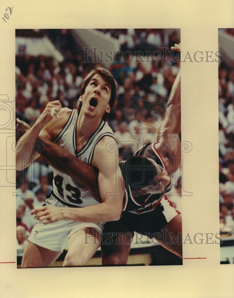 1990 Press Photo San Antonio Spurs Basketball Player Frank Brickowski- Historic Images