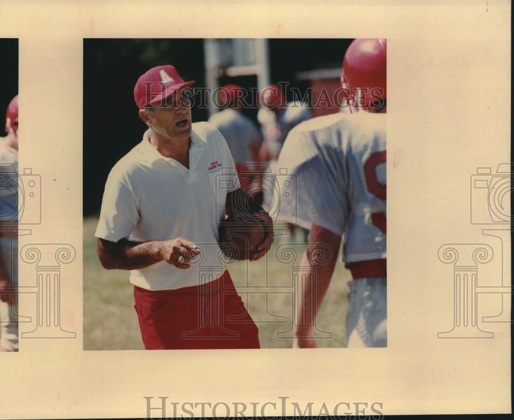 1990 Press Photo Football Coach John Ferrara at Practice - sas23079- Historic Images