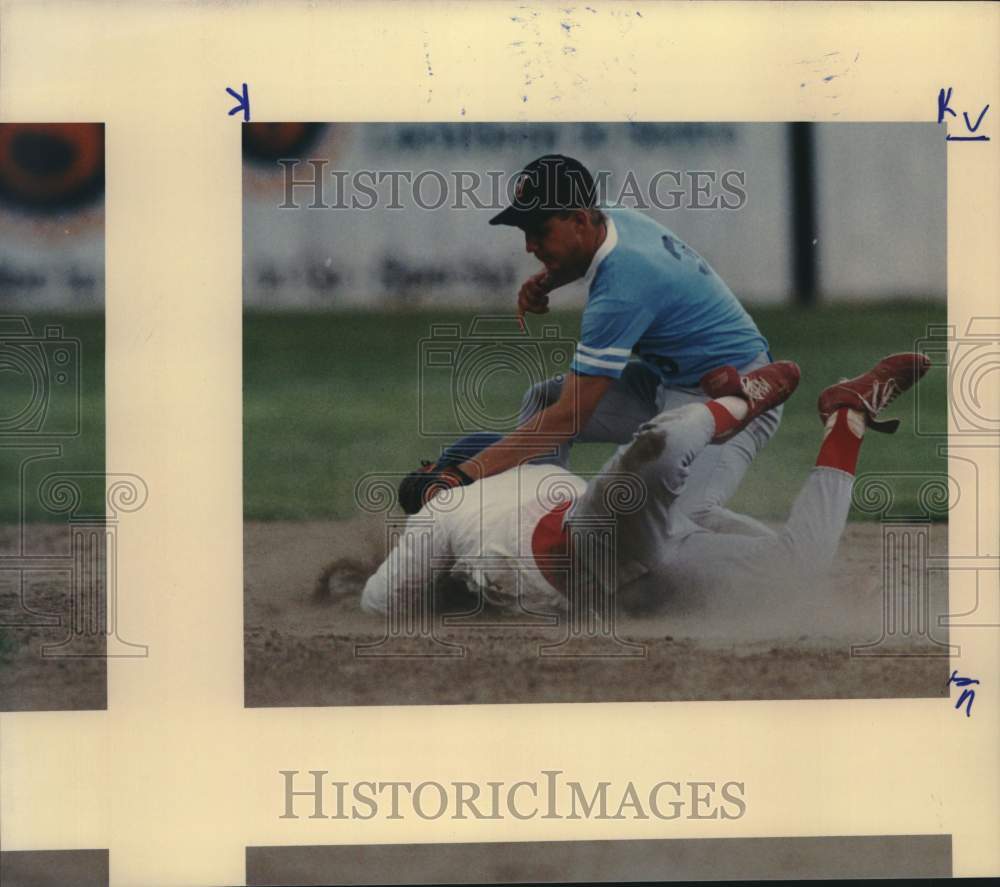 1991 Press Photo North All-Stars &amp; South-All Stars Play Baseball - sas23083- Historic Images