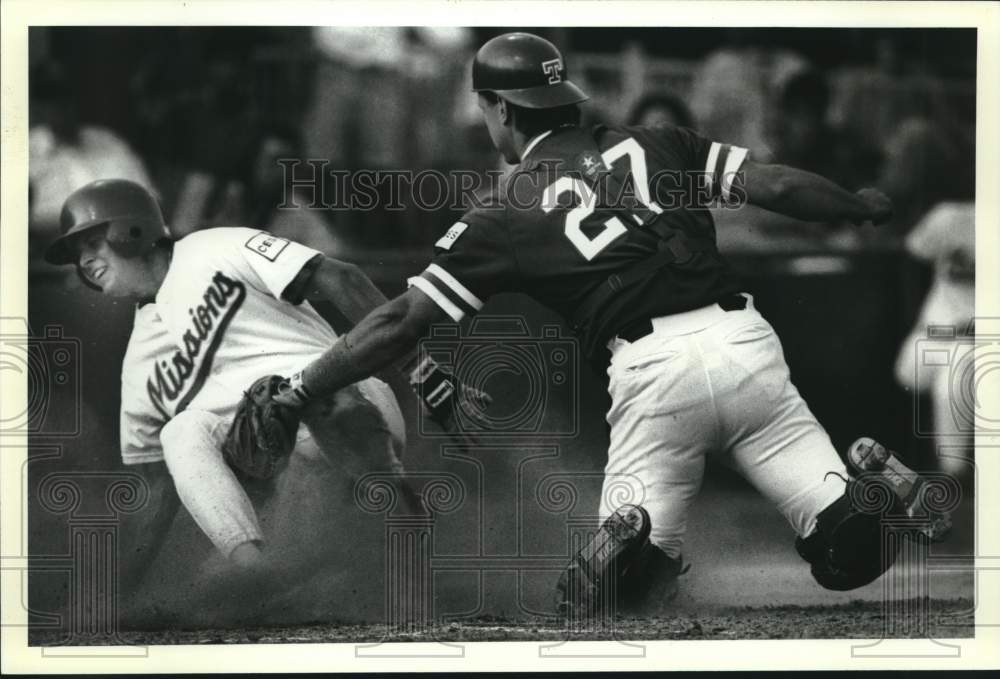 1992 Press Photo San Antonio Missions &amp; Tulsa Drillers Play Baseball - sas23268- Historic Images