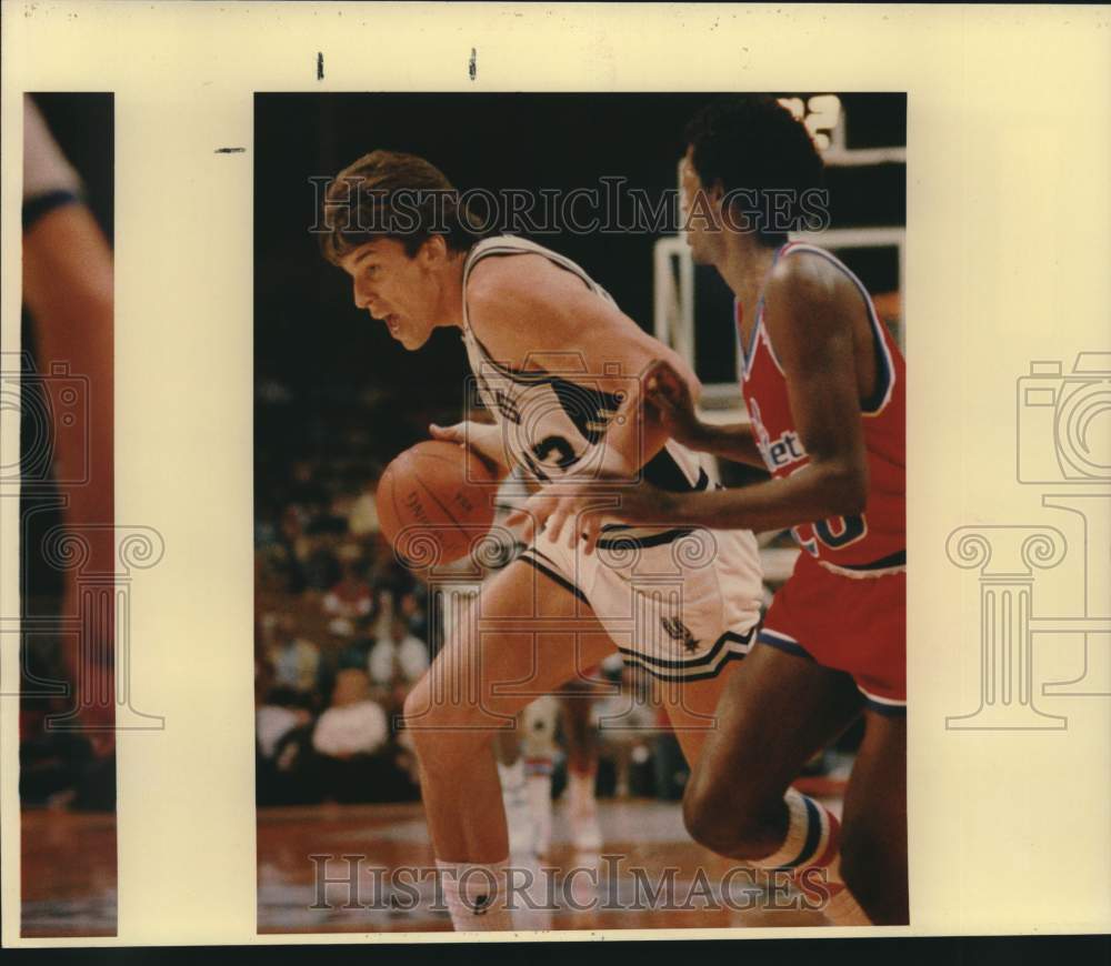 1988 Press Photo San Antonio Spurs &amp; Washington Bullets Play Basketball- Historic Images