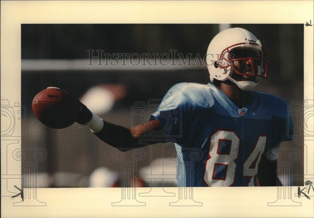 1993 Press Photo Houston Oilers Football Player Haywood Jeffires at Camp- Historic Images