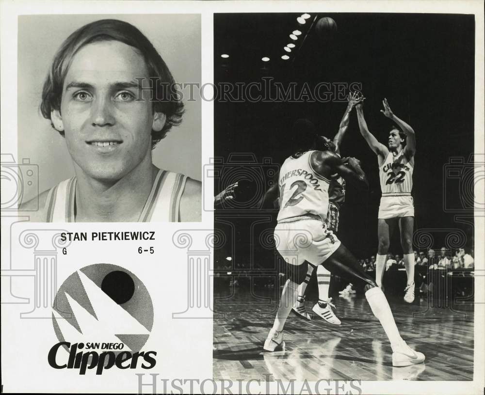 Press Photo San Diego Clippers Basketball Player Stan Pietkiewicz - sas23405- Historic Images