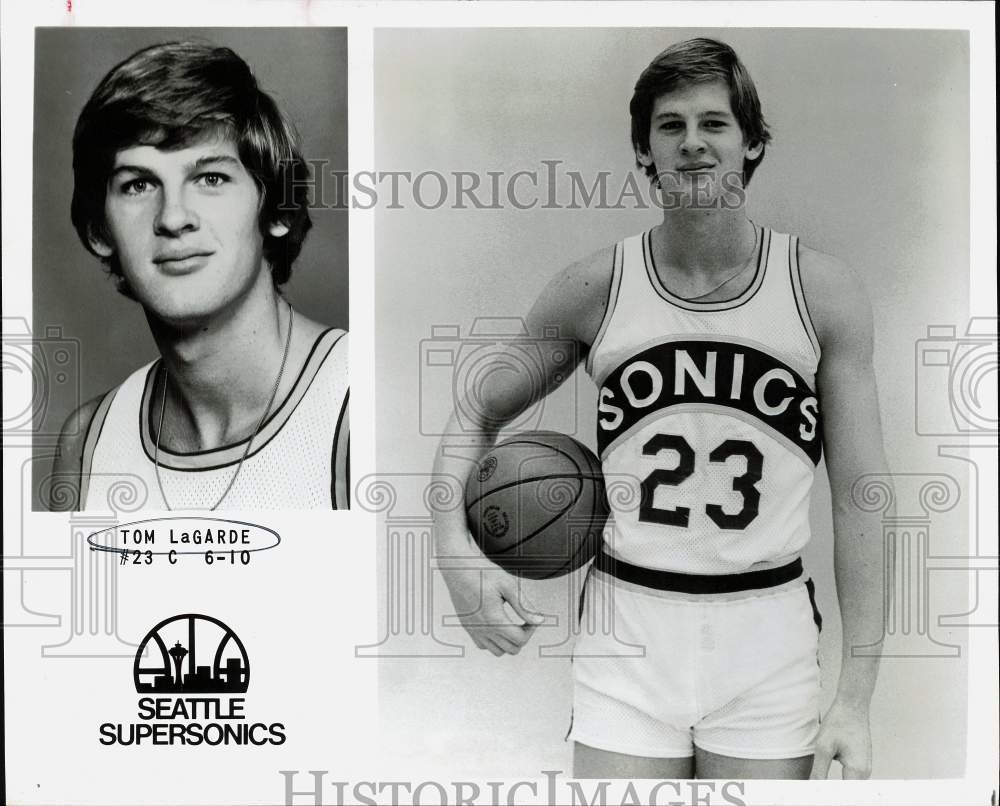 1979 Press Photo Seattle SuperSonics basketball player Tom LaGarde - sas23579- Historic Images