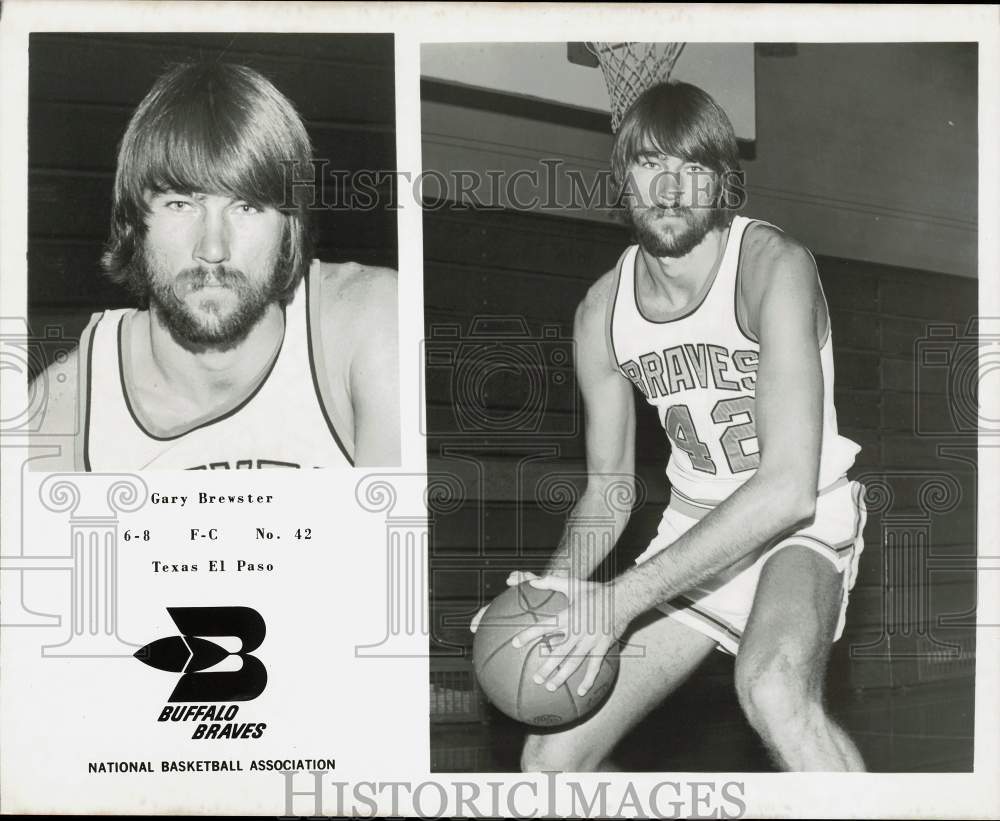 Press Photo Buffalo Braves basketball player Gary Brewster - sas23617- Historic Images